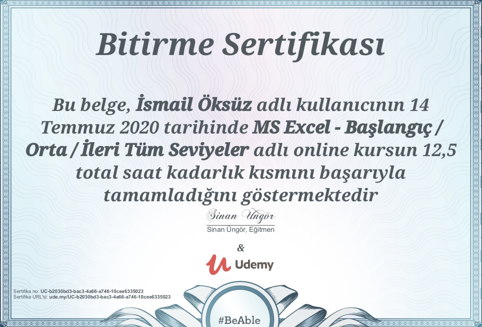 Udemy Sertifikası 5